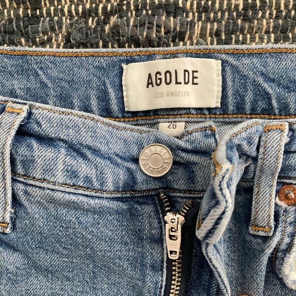 Agolde Light Wash Straight-Leg Jeans - Picture 2 of 8